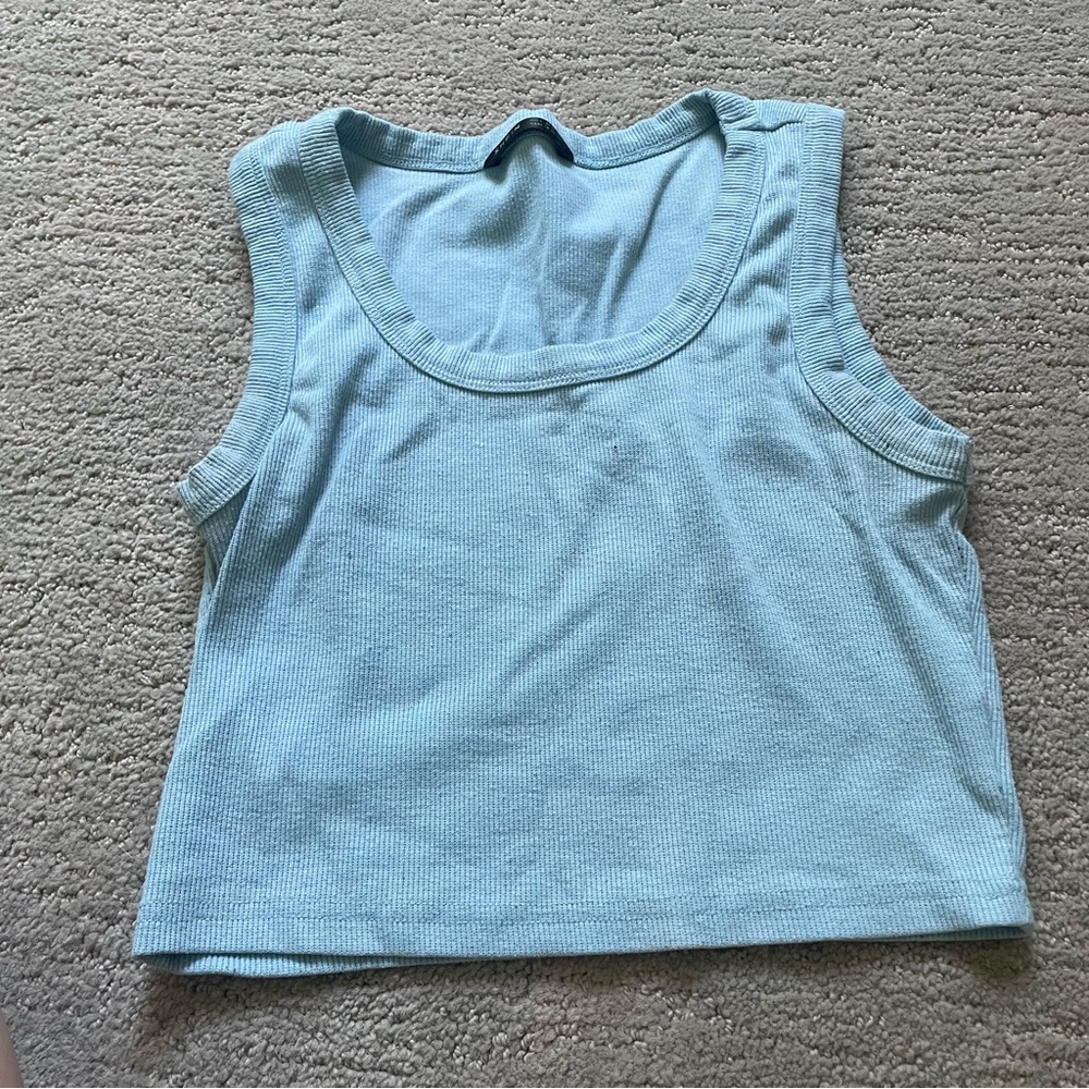 Shein blue crop top